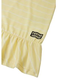 Reima sukienka dziecięca Tuulonen kolor żółty mini oversize. Kolor: żółty. Materiał: włókno, materiał. Długość rękawa: krótki rękaw. Typ sukienki: oversize. Długość: mini