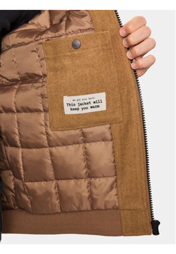 Blend Kurtka bomber 20715276 Brązowy Regular Fit. Kolor: brązowy. Materiał: syntetyk