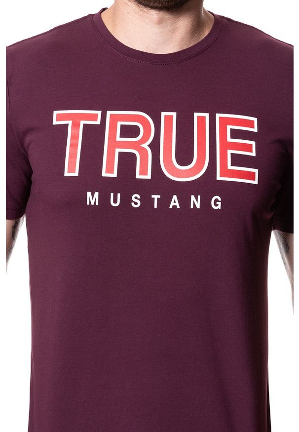 Mustang - MUSTANG T SHIRT Alex C Print WINETASTING 1008702 8355. Wzór: nadruk