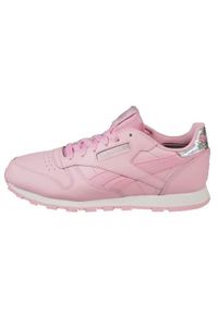 Buty do chodzenia dla dzieci Reebok Classic Leather Pastel. Zapięcie: sznurówki. Kolor: różowy. Materiał: guma, materiał, skóra, syntetyk. Szerokość cholewki: normalna. Model: Reebok Classic. Sport: turystyka piesza