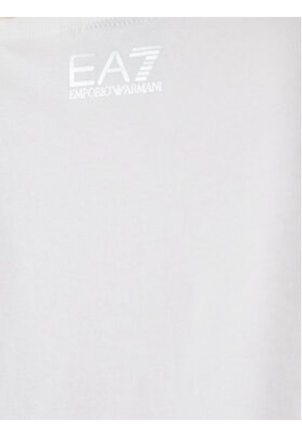 EA7 Emporio Armani T-Shirt 7W001098 AF14880 U1142 Biały Slim Fit. Kolor: biały. Materiał: bawełna