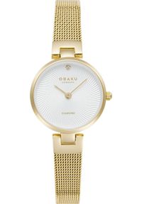 Zegarek OBAKU Zegarek damski Obaku Denmark V256SXGIMG złoty. Kolor: złoty #1
