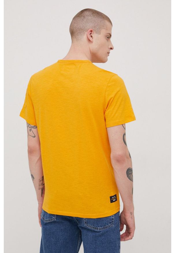 Tom Tailor t-shirt bawełniany kolor pomarańczowy gładki. Kolor: pomarańczowy. Materiał: bawełna. Wzór: gładki