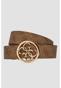 Guess - GUESS Brązowy dwustronny damski pasek w monogram Noelle REV H35, Rozmiar L. Kolor: brązowy #1