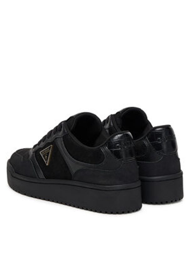Guess Sneakersy FLFMR9 ELE12 Czarny. Kolor: czarny. Materiał: skóra