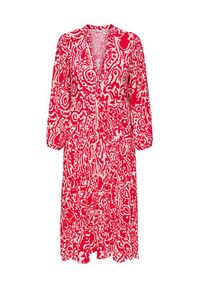 only - ONLY Sukienka koszulowa Milana 15308233 Czerwony Loose Fit. Kolor: czerwony. Materiał: wiskoza. Typ sukienki: koszulowe #4