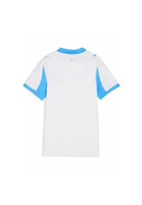 Puma - Damska koszulka domowa Olympique Marsylia 25/26 PUMA White Bleu Azur Blue. Kolor: biały, wielokolorowy, niebieski