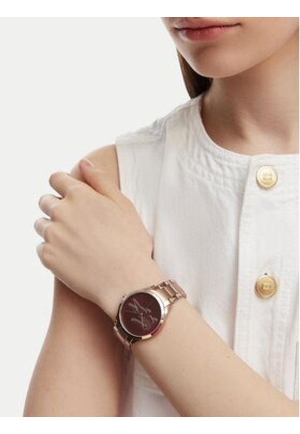 Lacoste Zegarek Ladycroc 2001191 Różowe złoto. Kolor: złoty, wielokolorowy, różowy