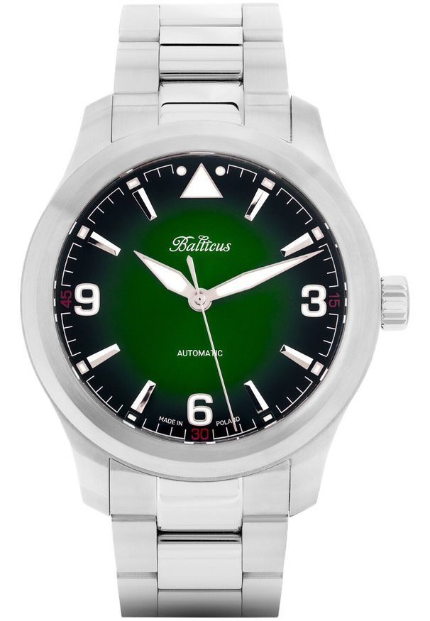 BALTICUS - Zegarek męski Balticus BALFSGRE srebrny. Kolor: srebrny