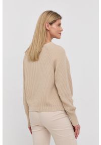 TwinSet - Twinset sweter damski kolor beżowy lekki. Kolor: beżowy. Materiał: materiał, dzianina. Długość rękawa: długi rękaw. Długość: długie. Wzór: haft #3