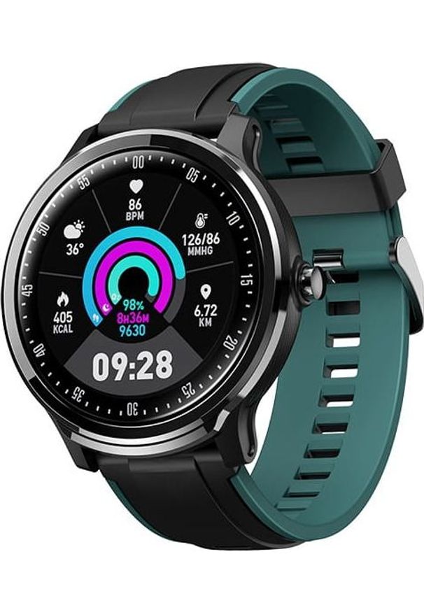 Smartwatch Garett Electronics Sport Gym RT Czarno-zielony. Rodzaj zegarka: smartwatch. Kolor: czarny, zielony, wielokolorowy. Styl: sportowy