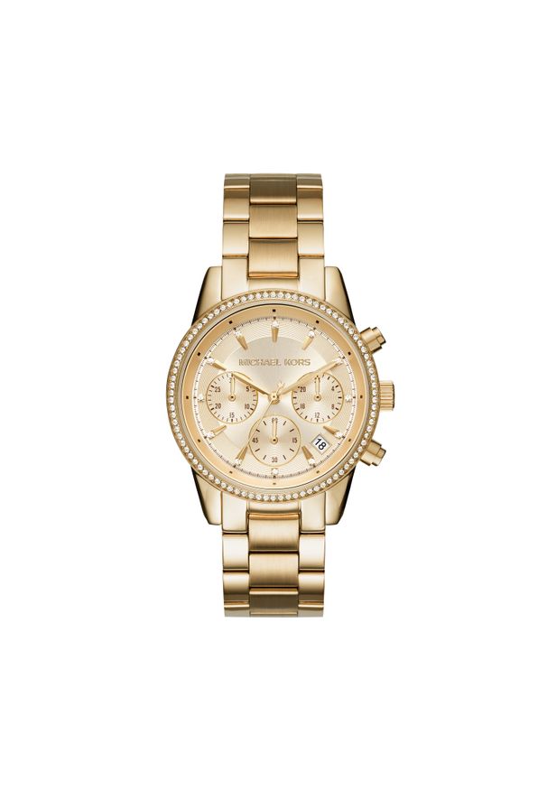 Zegarek Michael Kors - Ritz MK6356 Gold/Gold. Kolor: złoty. Styl: casual, klasyczny