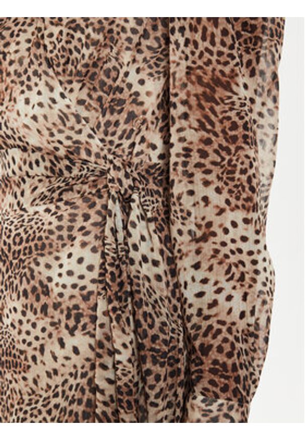 Guess Sukienka codzienna W4YK34 WDW82 Beżowy Regular Fit. Okazja: na co dzień. Kolor: beżowy. Materiał: syntetyk. Typ sukienki: proste. Styl: casual