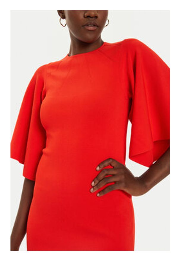 Ted Baker Sukienka dzianinowa Lounia 266260 Pomarańczowy Slim Fit. Kolor: pomarańczowy. Materiał: syntetyk, wiskoza