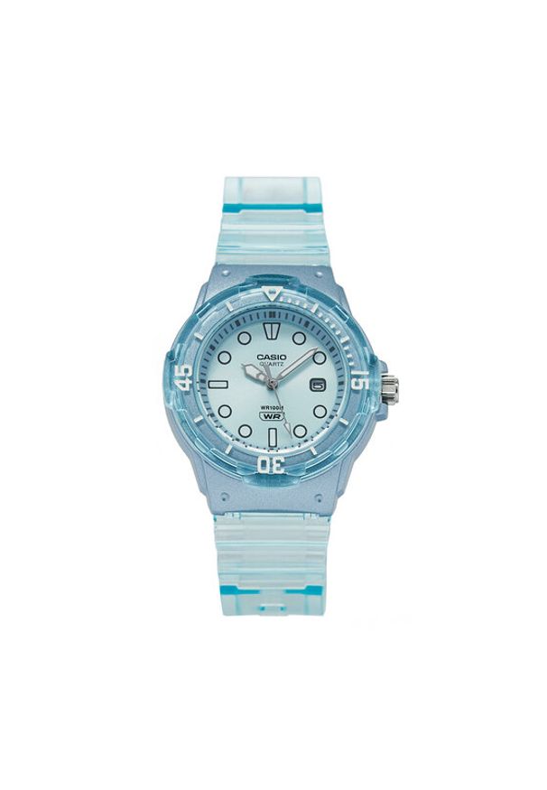 Casio Zegarek Lady Translucent LRW-200HS-2EVEF Błękitny. Kolor: niebieski. Materiał: syntetyk