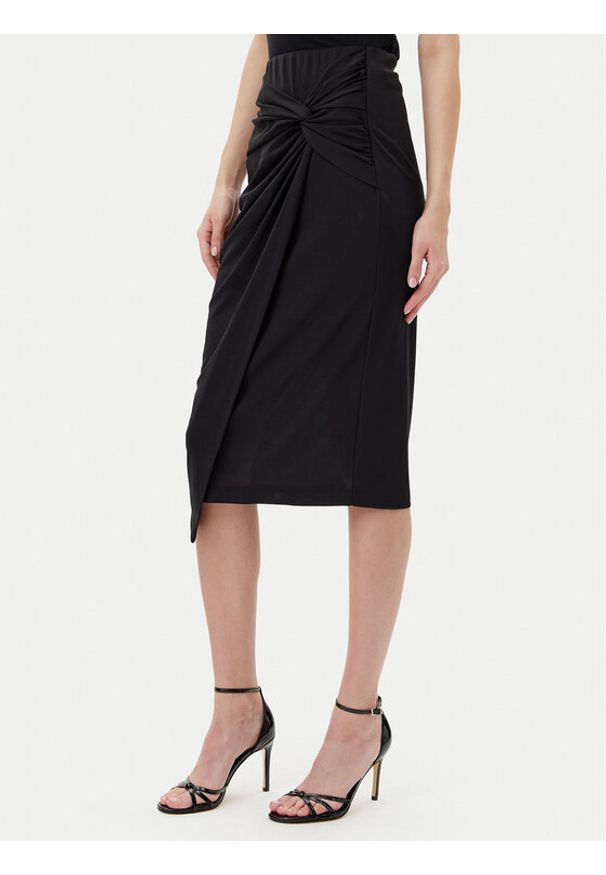Rinascimento Spódnica midi CFC0123489003 Czarny Regular Fit. Kolor: czarny. Materiał: syntetyk