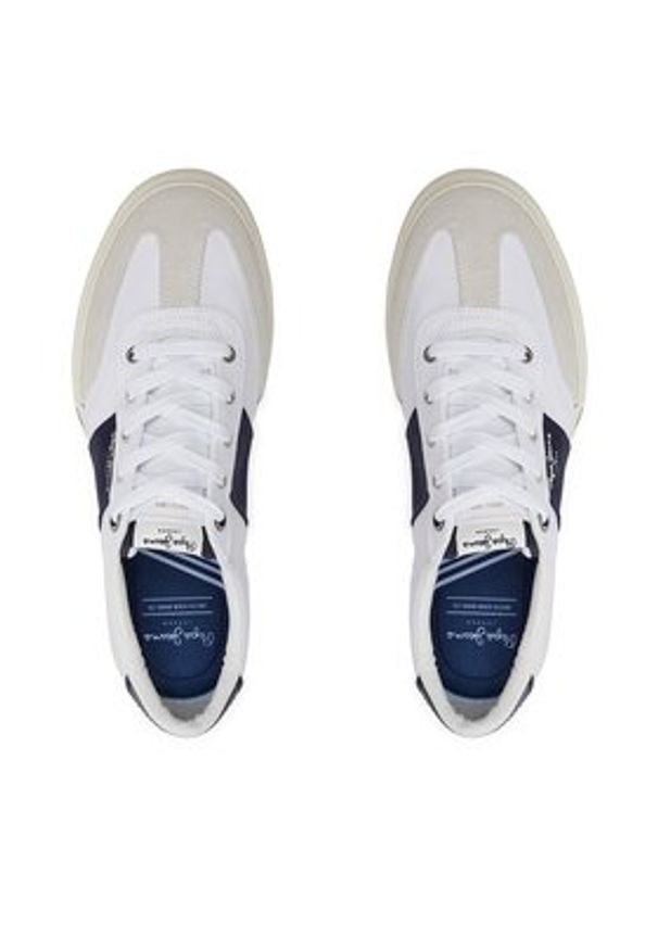 Pepe Jeans Sneakersy Kenton Strap M PMS31042 Biały. Kolor: biały. Materiał: materiał