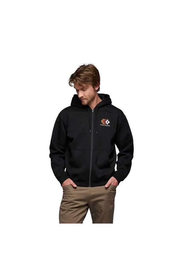 Bluza z kapturem z pełnym zamkiem błyskawicznym Black Diamond Faded. Typ kołnierza: kaptur. Kolor: czarny. Sport: wspinaczka
