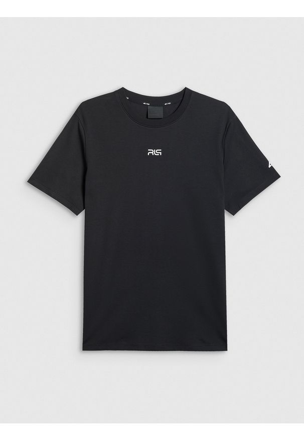 4f - 4F T-shirt regular z nadrukiem męski 4F x Robert Lewandowski - czarna S. Okazja: na co dzień. Kolor: czarny. Materiał: materiał, bawełna. Wzór: nadruk. Styl: casual, sportowy