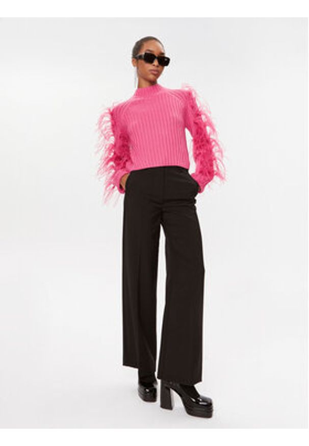 Patrizia Pepe Sweter 2K0224/K9O3A-M471 Różowy Regular Fit. Kolor: różowy. Materiał: syntetyk