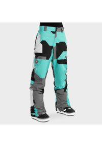 SIROKO - Spodnie snowboardowe damskie P1-W Sleet. Kolor: szary, niebieski, wielokolorowy. Sport: snowboard #2