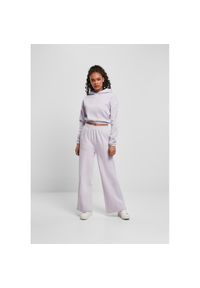 Spodnie damskie Urban Classics straight pin tuck-duże rozmiary. Kolor: fioletowy. Długość: długie #1