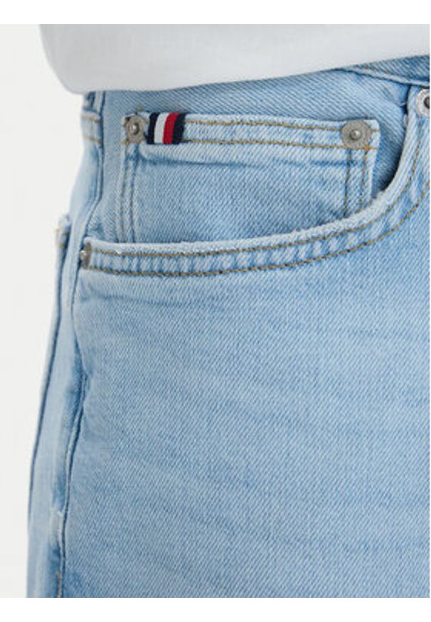TOMMY HILFIGER - Tommy Hilfiger Szorty jeansowe Denton MW0MW42625 Niebieski Straight Fit. Kolor: niebieski. Materiał: bawełna