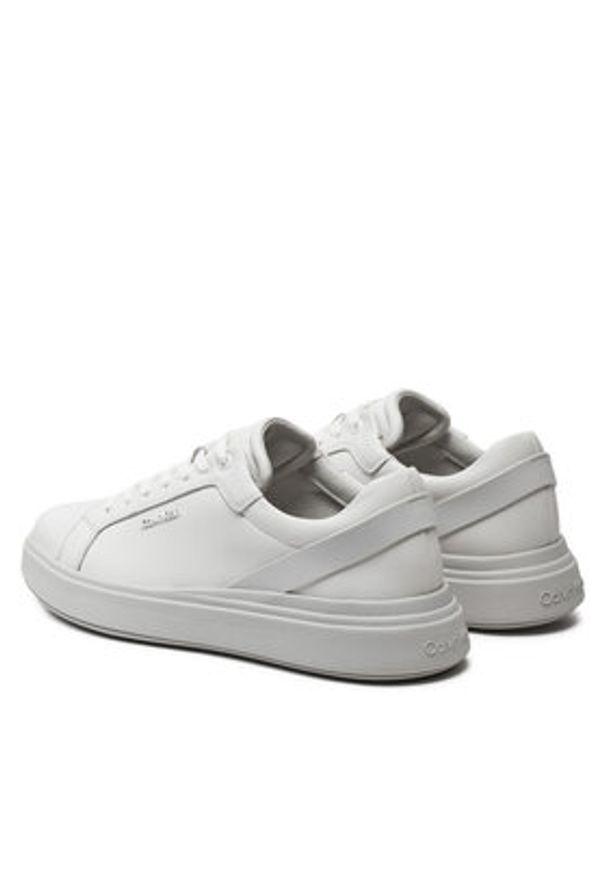 Calvin Klein Sneakersy Low Top Lace Up W/ Stripe HM0HM01494 Biały. Kolor: biały. Materiał: skóra