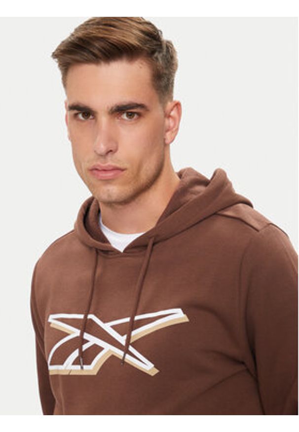 Reebok Bluza Vector 100202413 Brązowy Regular Fit. Kolor: brązowy. Materiał: bawełna