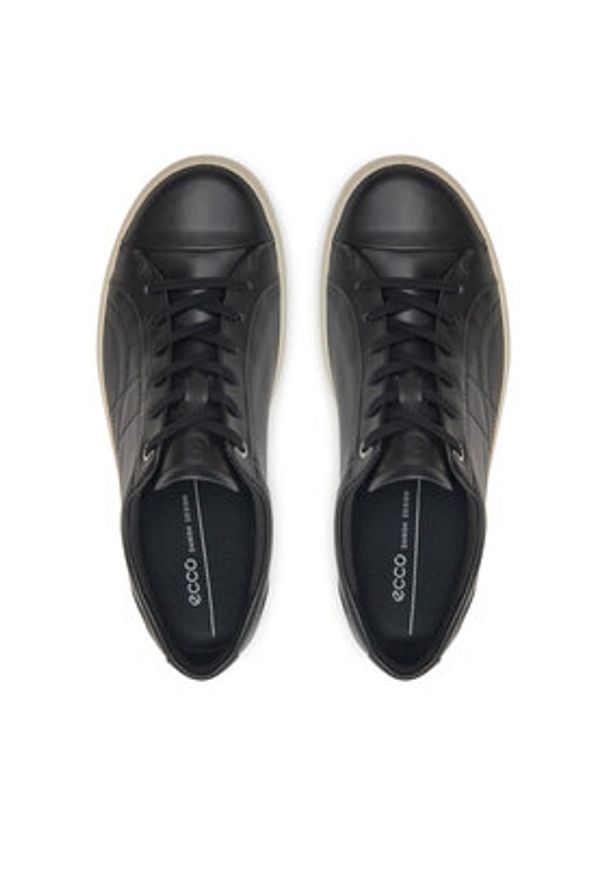 ecco - ECCO Sneakersy 21861301001 Czarny. Kolor: czarny. Materiał: skóra