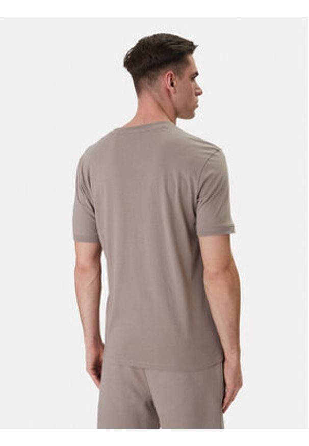 Hugo - HUGO T-Shirt Diragolino212 50447978 Beżowy Regular Fit. Kolor: beżowy. Materiał: bawełna