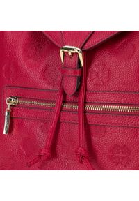 Wittchen - Damski plecak worek skórzany z monogramem ciemny róż. Kolor: różowy. Materiał: skóra. Styl: elegancki