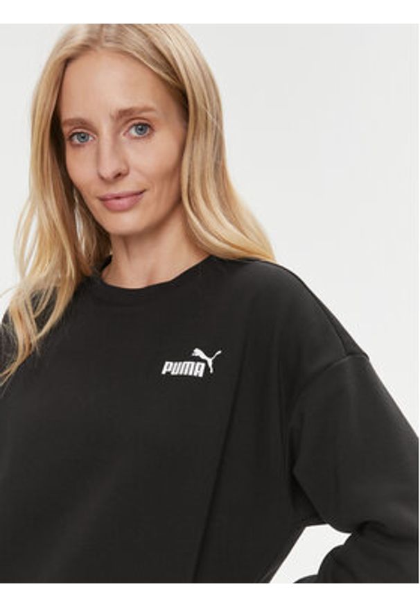 Puma Bluza Ess+ 676801 Czarny Regular Fit. Kolor: czarny. Materiał: bawełna, syntetyk