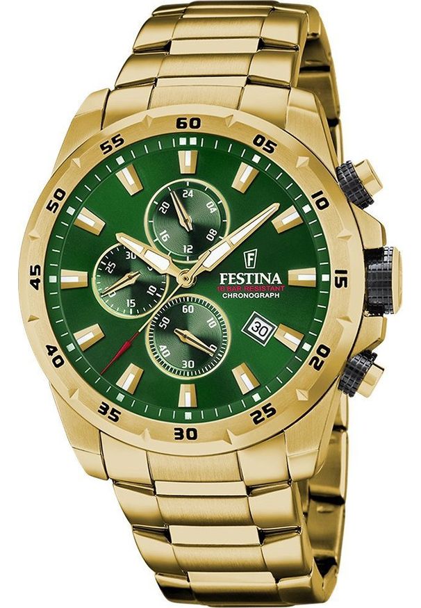 Zegarek Festina Zegarek męski Festina F20541-3 złoty. Kolor: złoty