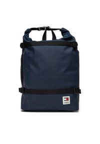 Tommy Jeans Plecak Tjm Daily + Rolltop Backpack AM0AM12120 Granatowy. Kolor: niebieski. Materiał: skóra