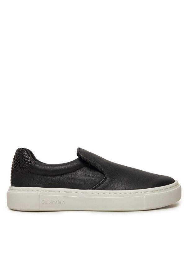 Calvin Klein Sneakersy Cupsole Slip On HW0HW02297 Czarny. Zapięcie: bez zapięcia. Kolor: czarny. Materiał: skóra