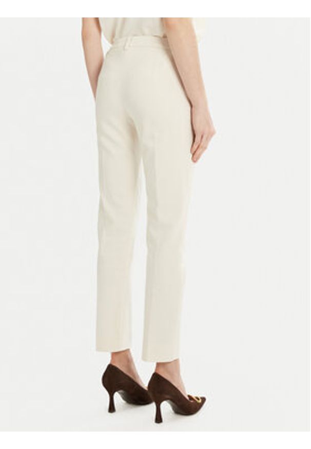 Marella Chinosy Irlanda 2515131021 Biały Slim Fit. Kolor: biały. Materiał: syntetyk, bawełna