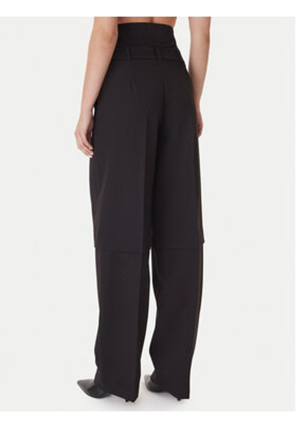 Patrizia Pepe Spodnie materiałowe 2P1706 A498 Czarny Regular Fit. Kolor: czarny. Materiał: syntetyk