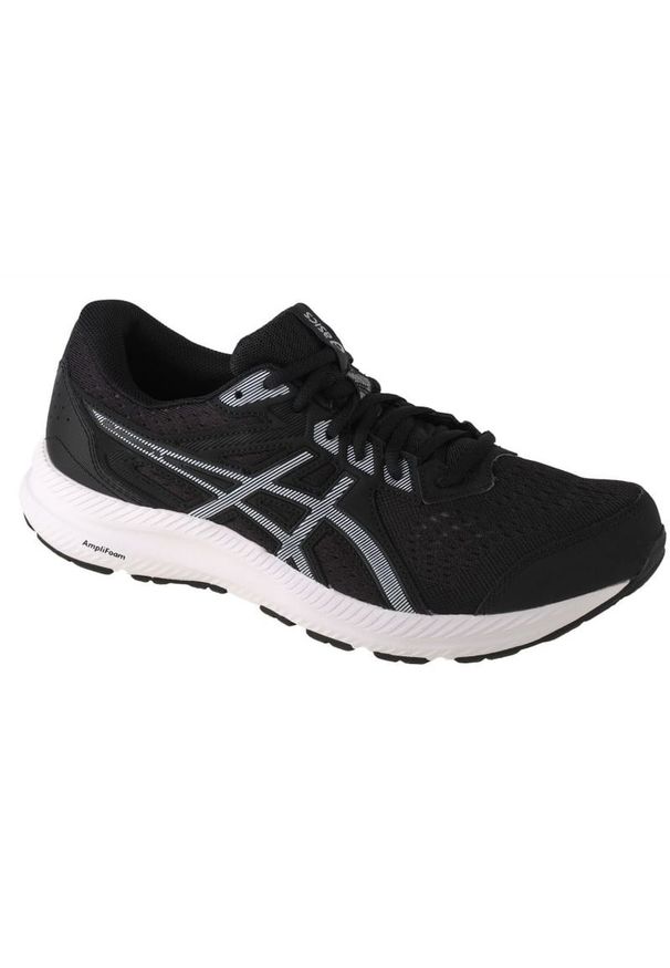 Buty do biegania Asics Gel-Contend 8 M 1011B492-002 ['czarny'] czarne. Zapięcie: sznurówki. Kolor: czarny. Materiał: materiał, syntetyk, guma. Szerokość cholewki: normalna