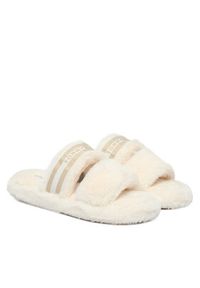 TOMMY HILFIGER - Tommy Hilfiger Kapcie Hilfiger Fur Slipper FW0FW08854 Biały. Kolor: biały. Materiał: materiał #3
