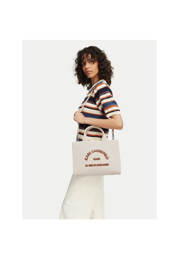 Karl Lagerfeld - Torebka KARL LAGERFELD. Kolor: beżowy