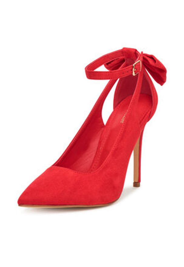 DeeZee Szpilki AB-8868 Czerwony. Kolor: czerwony. Materiał: materiał. Obcas: na szpilce