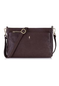 Ochnik - Skórzana torebka damska trzykomorowa. Kolor: brązowy. Materiał: skórzane #1