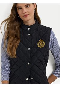 Lauren Ralph Lauren - LAUREN RALPH LAUREN Bezrękawnik 297951276004 Granatowy Straight Fit. Kolor: niebieski. Materiał: syntetyk. Długość rękawa: bez rękawów