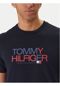 TOMMY HILFIGER - Tommy Hilfiger T-Shirt Brand Love Big Text MW0MW42369 Granatowy Regular Fit. Kolor: niebieski. Materiał: bawełna #2
