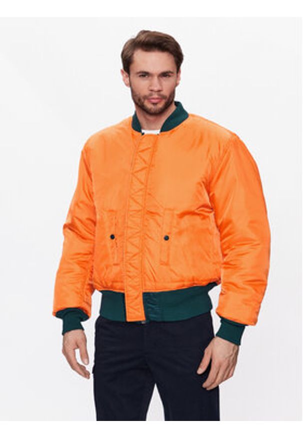 Alpha Industries Kurtka bomber MA-1 100101 Granatowy Oversize. Kolor: niebieski. Materiał: syntetyk