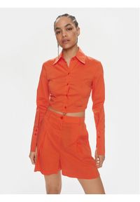 Patrizia Pepe Koszula 2C1524/A23-R825 Pomarańczowy Regular Fit. Kolor: pomarańczowy. Materiał: bawełna