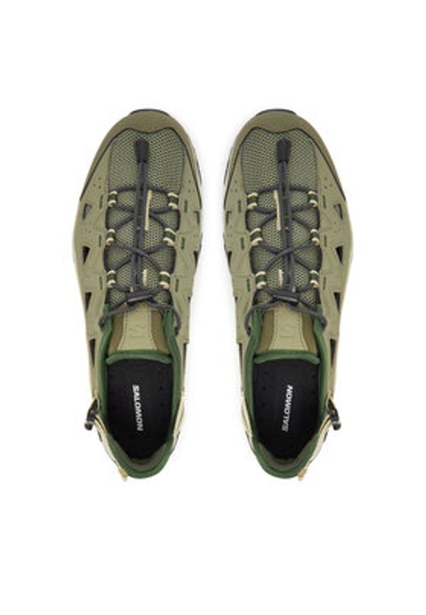 salomon - Salomon Sandały Alhama L47786400 Zielony. Kolor: zielony. Materiał: skóra