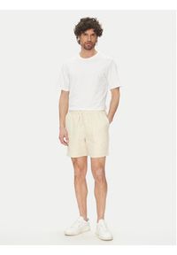 BOSS Szorty materiałowe 50540134 Écru Regular Fit. Materiał: bawełna #5