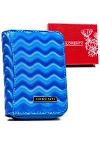 LORENTI - Portfel damski Lorenti 5157-WAV niebieski. Kolor: niebieski. Materiał: skóra